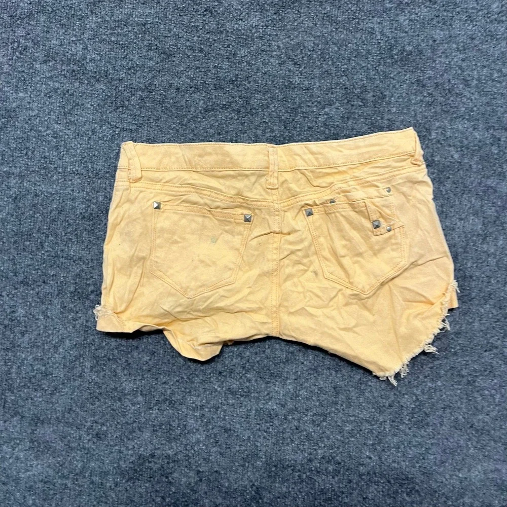 i.n.k. Shorts Womens Size 5 Peach Orange Studded Raw Hem Denim Casual Summer